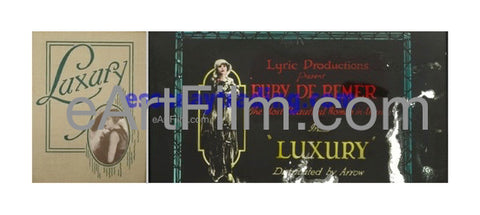 Luxury with Rudy de Remer directed by Marcel Perez eArtFilm program book and glass slide