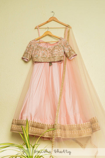 Ruby Pink Sequin Lehenga