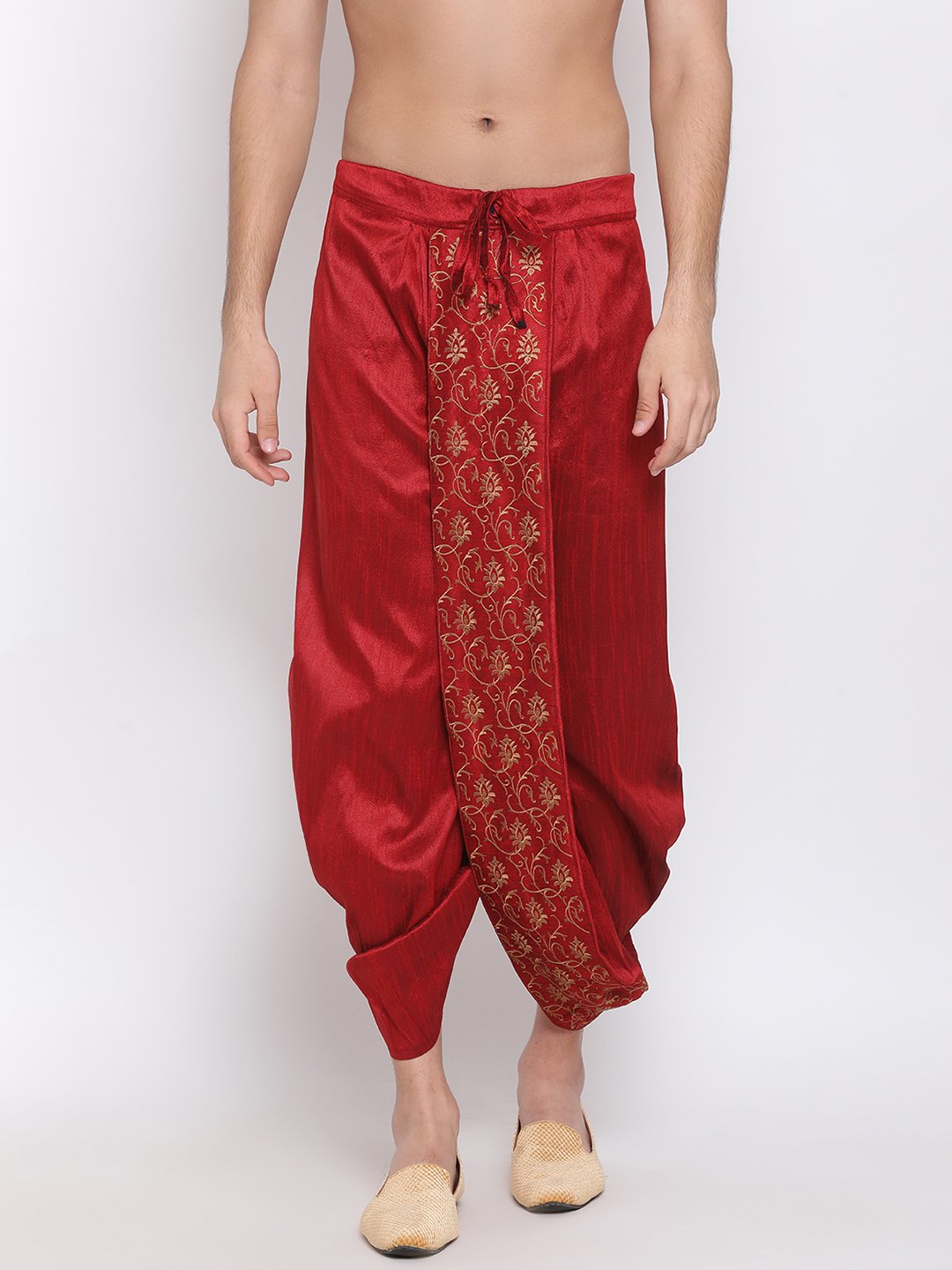 Buy SOJANYA Men Grey & Maroon Self Design Kurta With Dhoti Pants - Kurta  Sets for Men 4449828 | Myntra