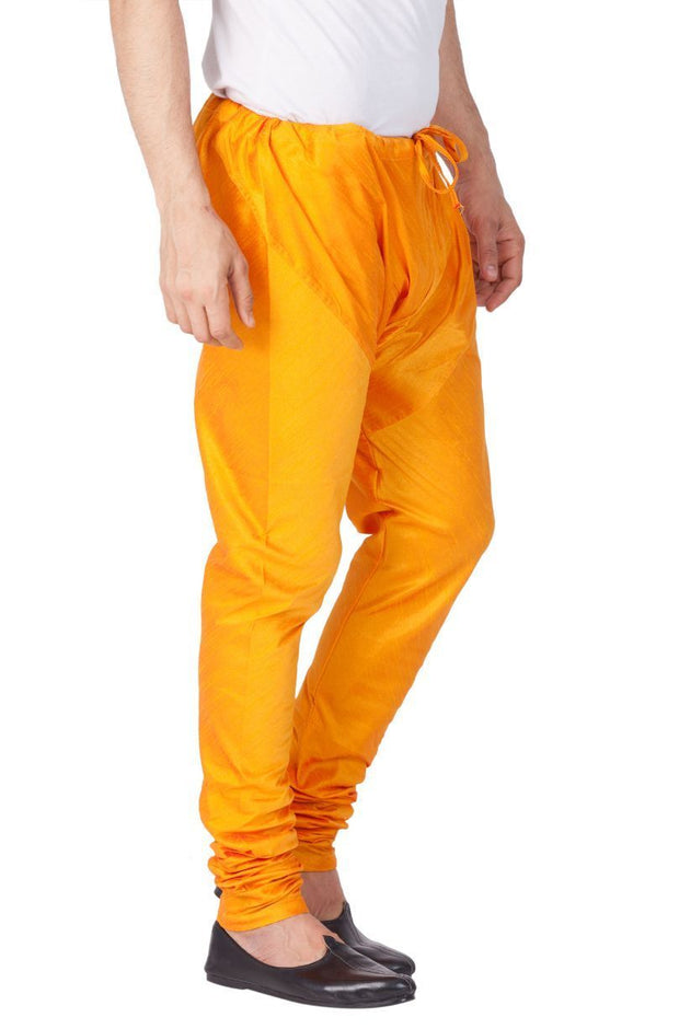 Men's Orange Cotton Silk Blend Pyjama
