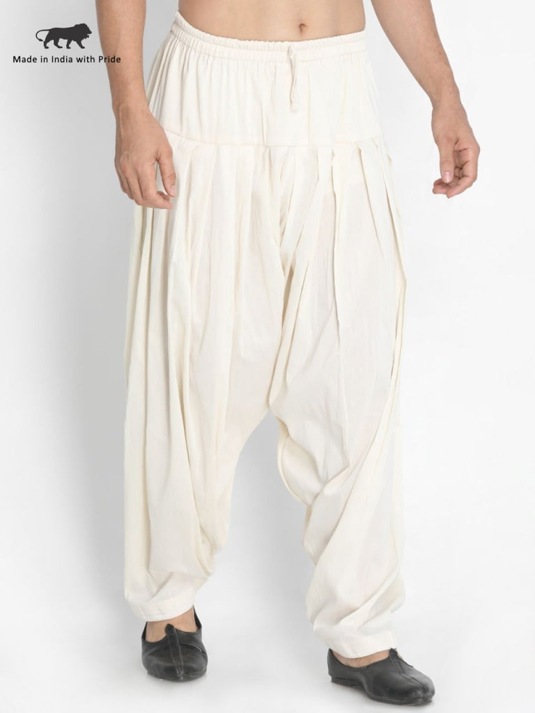 Buy Manyavar Elegant Readymade Patiala Pants for Men - (White, Large) at  Amazon.in