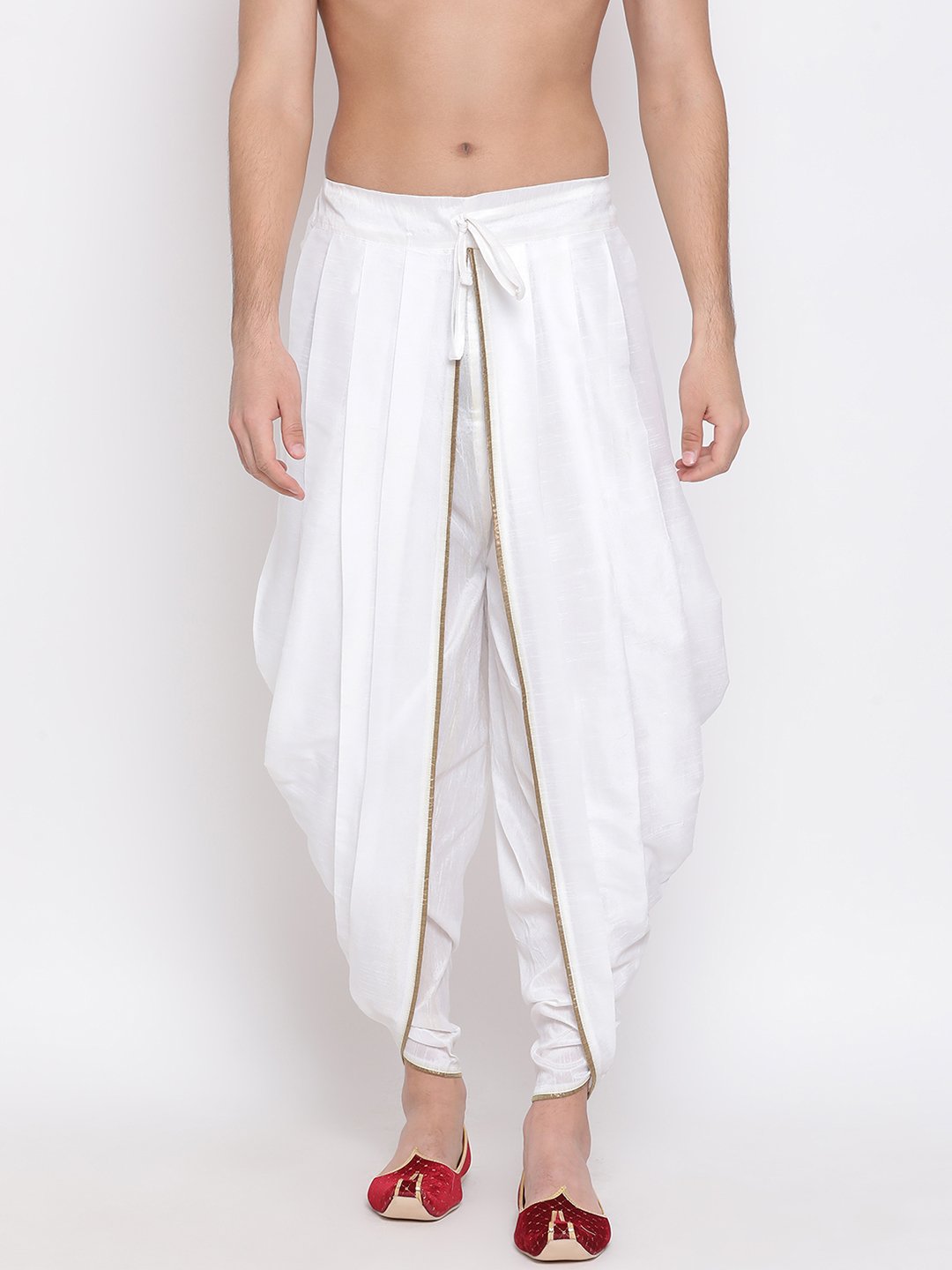 White straight cotton pants by Silai  The Secret Label