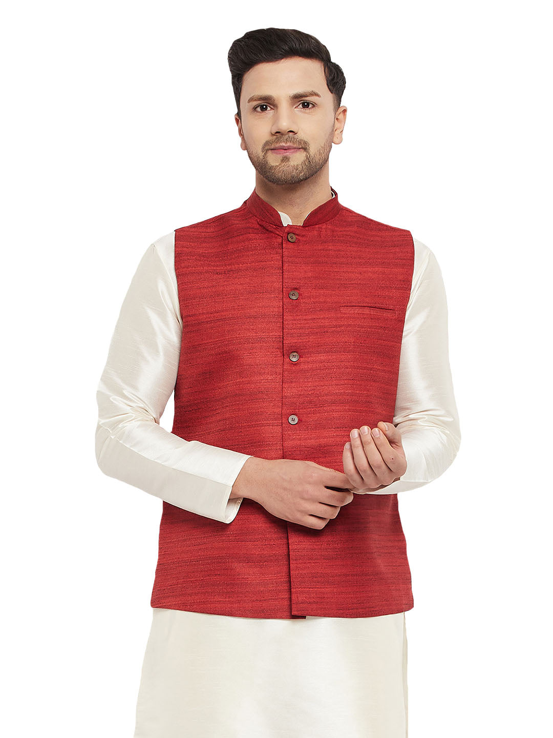 Red Nehru Jackets - Buy Red Nehru Jackets online in India