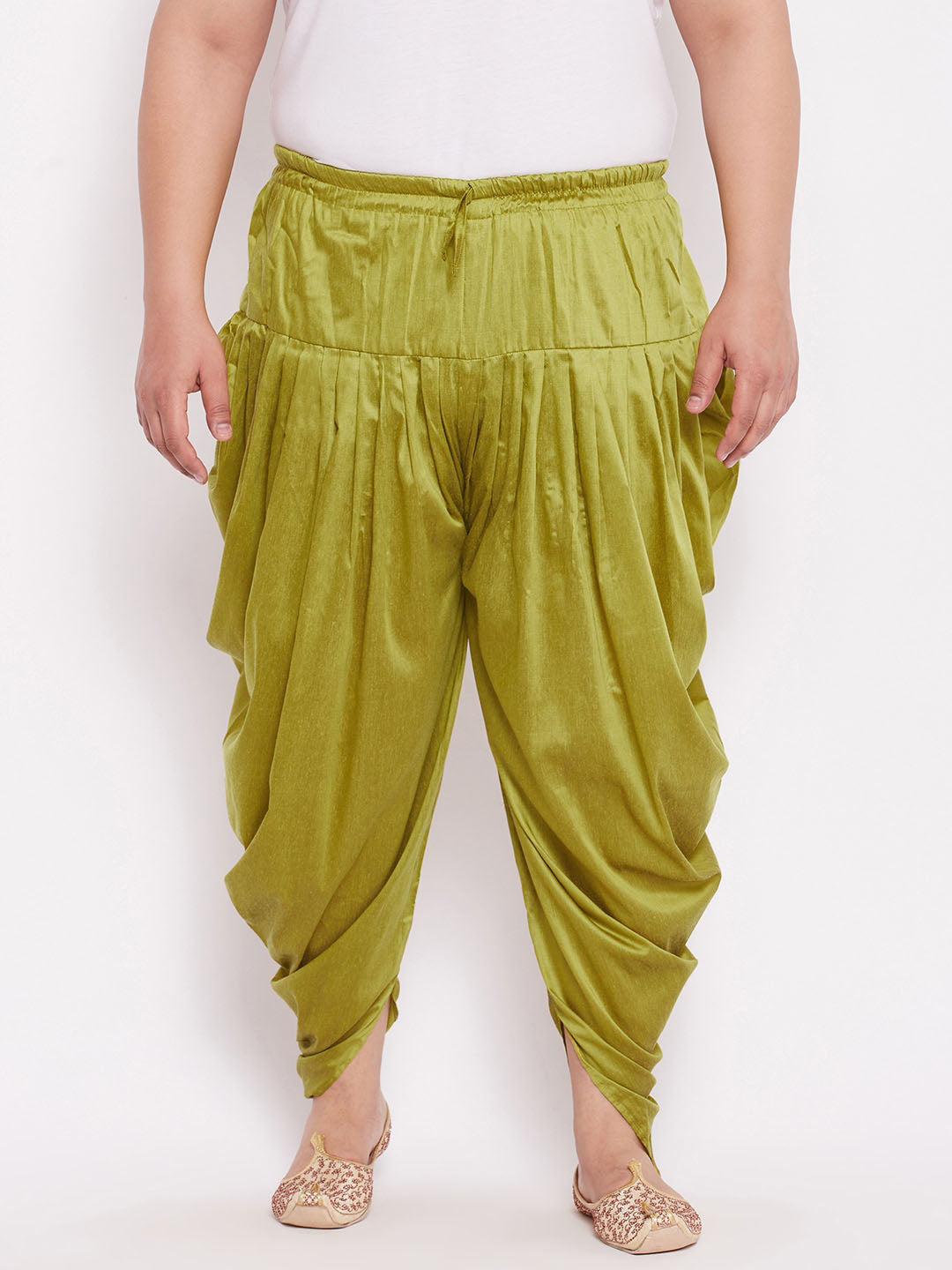 Buy Men's Cotton Art Silk Solid Cowl Design Patiala Style Dhoti Pant in  Green- (VASMCDCY) — Karmaplace