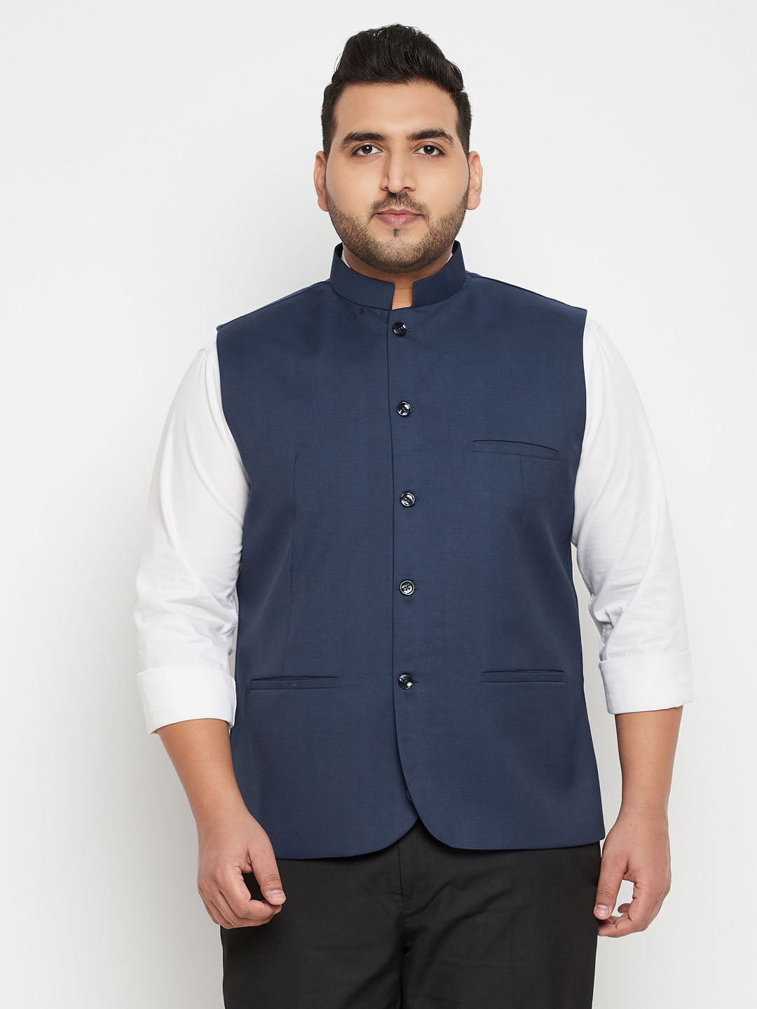 Navy Blue Nehru Jacket | Buy Clothes | Floralis