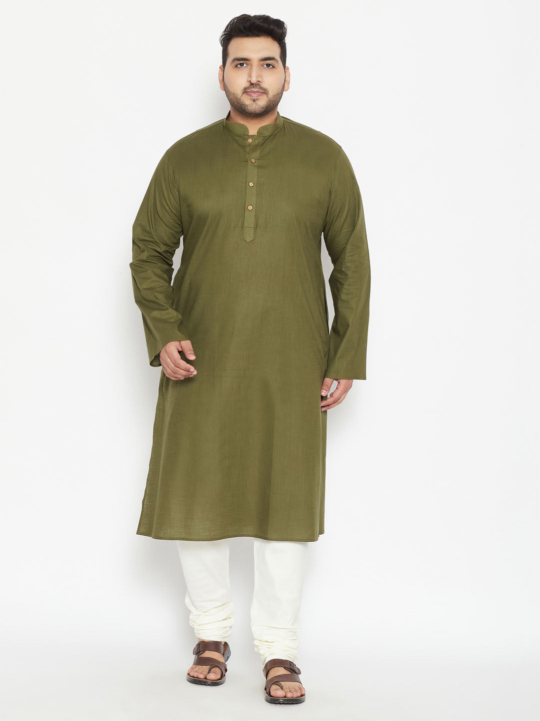 Buy PANIT Lurex Dark Mehndi Colour Kurta with Green Trouser at Amazon.in