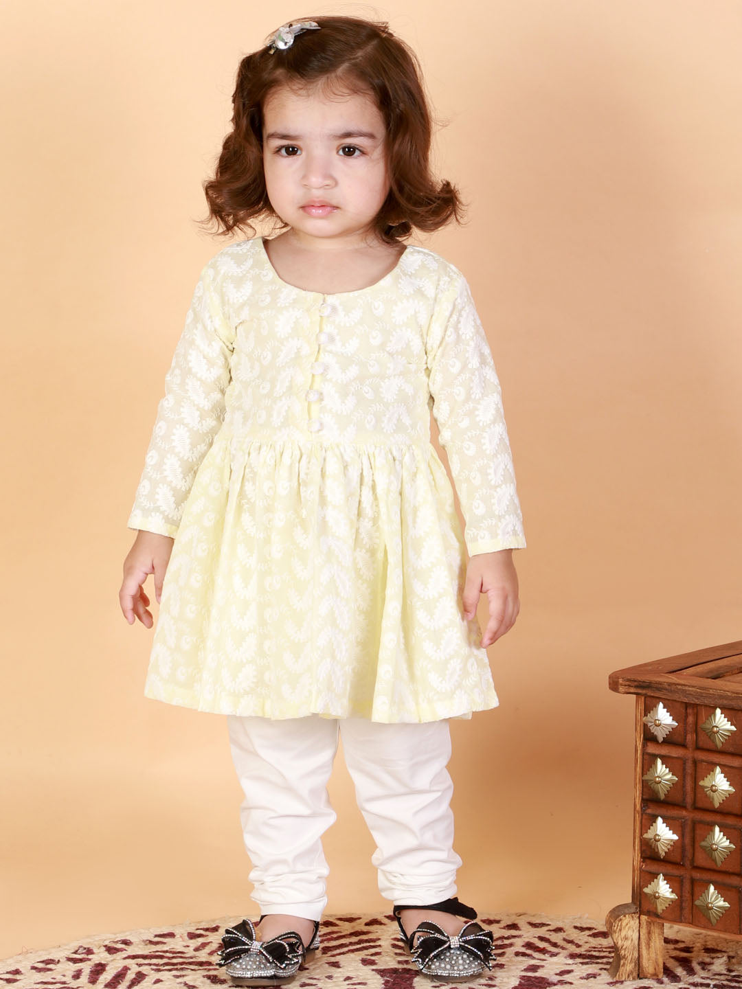 Girls Blue Kurta and Leggings Set - Absolutely Desi