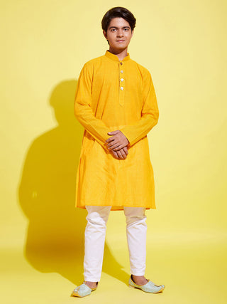 Vastramay Kurta Set : Buy Vastramay Infant Boys Yellow Silk Blend Kurta  Pyjama (Set of 2) Online