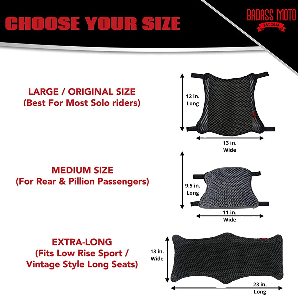 Air Cooling 3d Mesh Motorcycle Seat Pad Butt Protector – Badass Moto