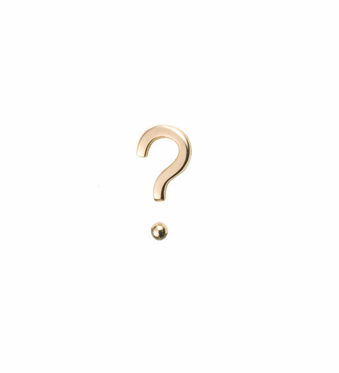 Question Mark Earring / Gold