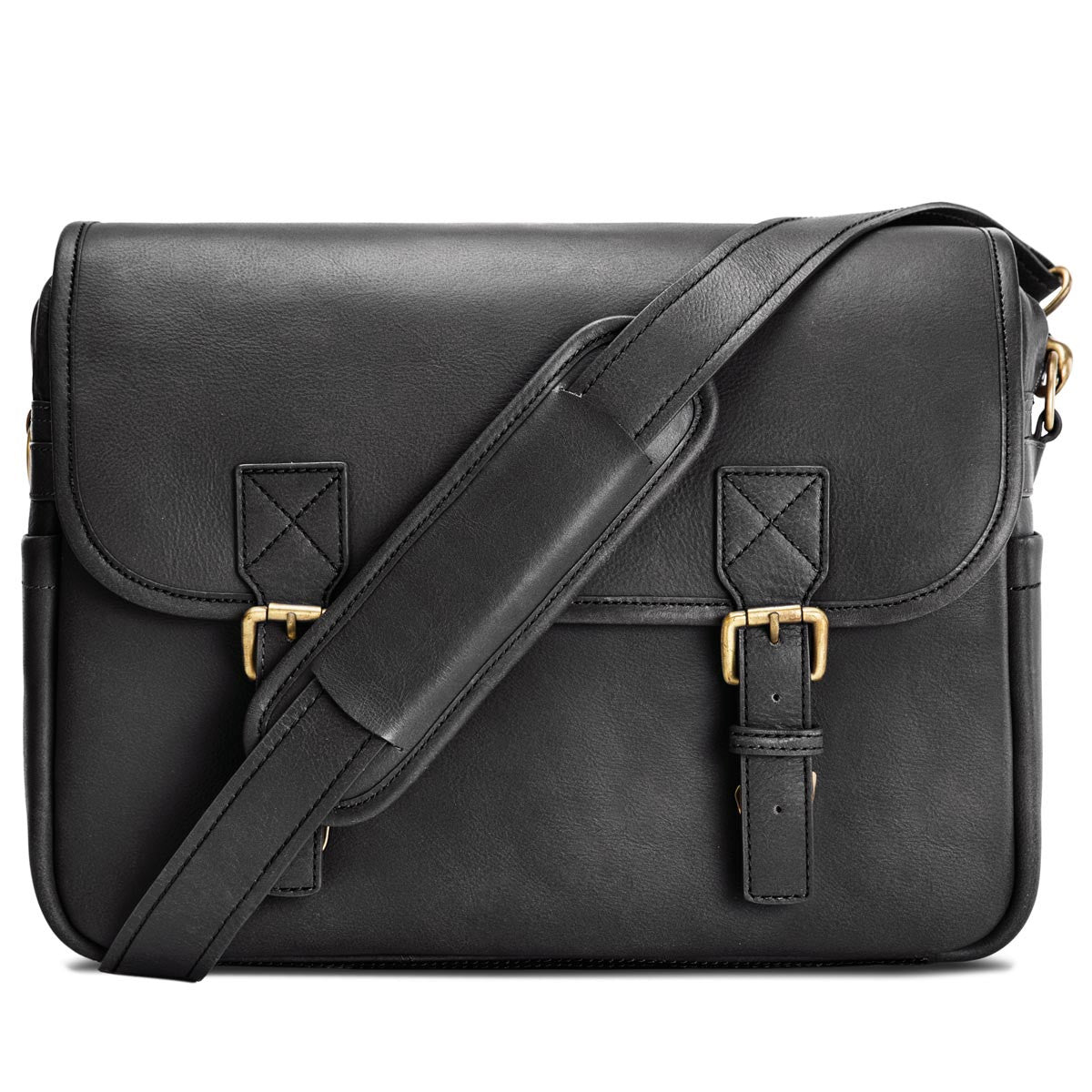 messenger bag leather black