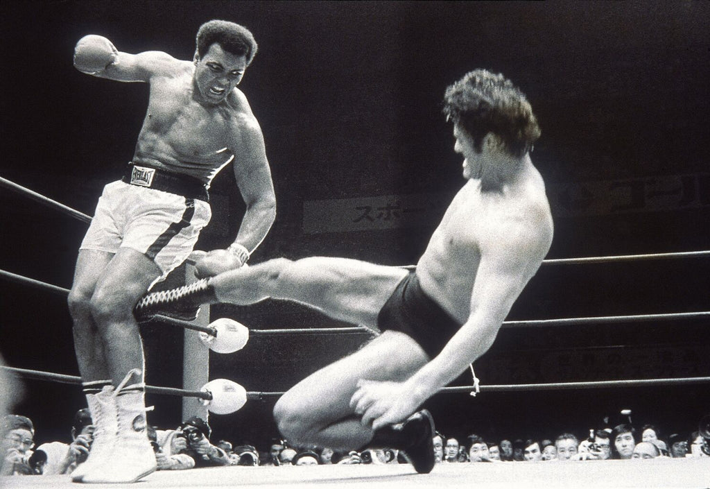 Muhammad Ali was involved in one of the most bizarre exhibitions ever (Image: AP). 