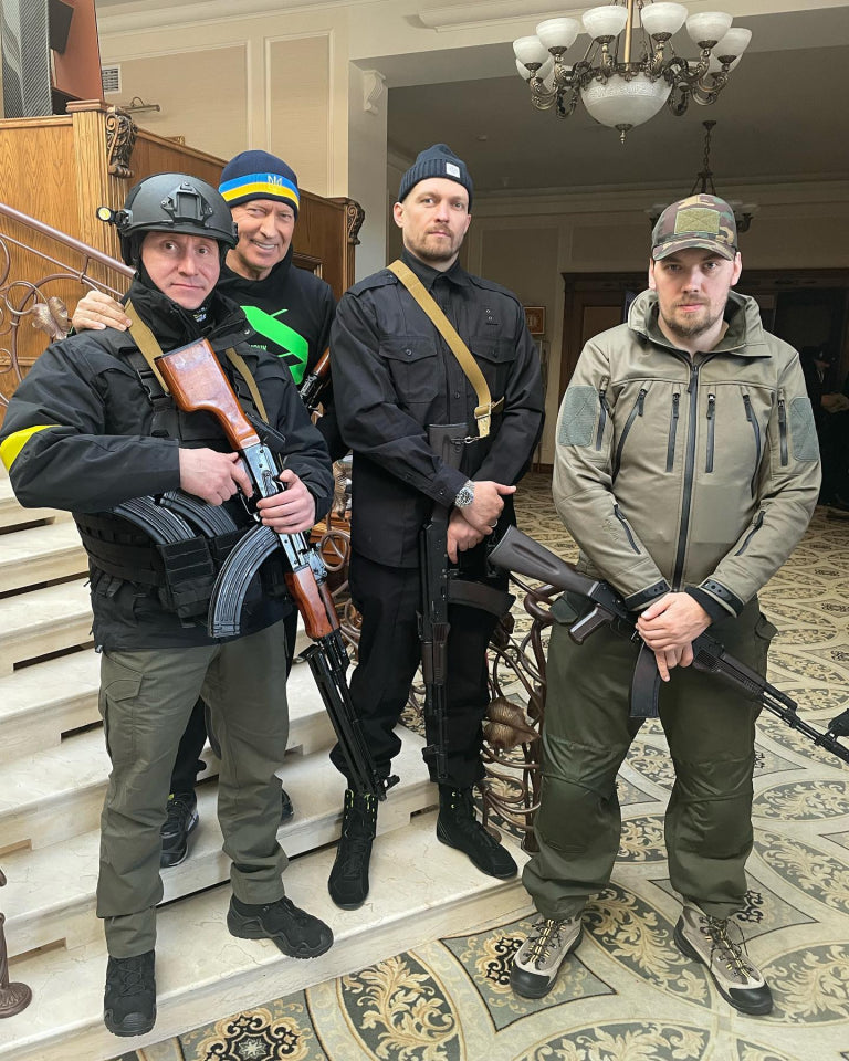 Usyk went home to help his country Ukraine defend against Russian forces.