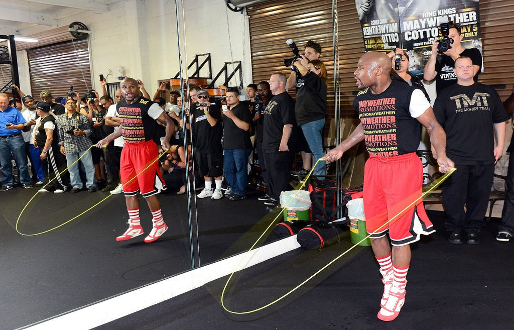 The boxing skipping rope was used by Floyd Mayweather Jr. throughout his career (Image: Getty).