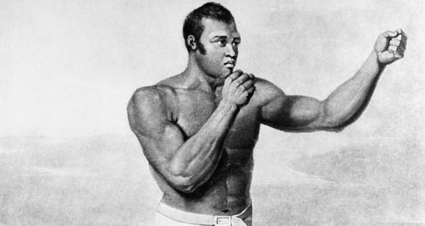 An undated painting of the boxing pioneer Tom Molineaux.