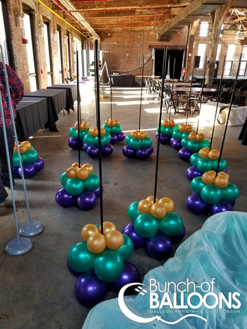 Mardi Gras Party Balloon Columns