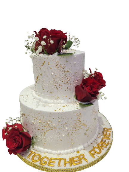 Red Rose Wedding Cake Rashmi S Bakery