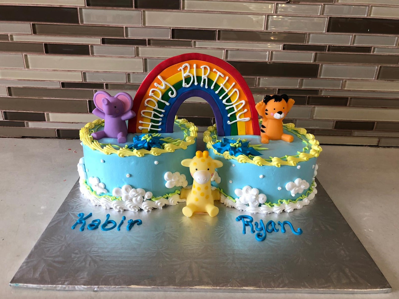 Baby Animals Twins Birthday Cake Rashmi S Bakery