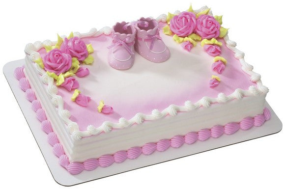 Pink Baby Booties - Rashmi's Bakery