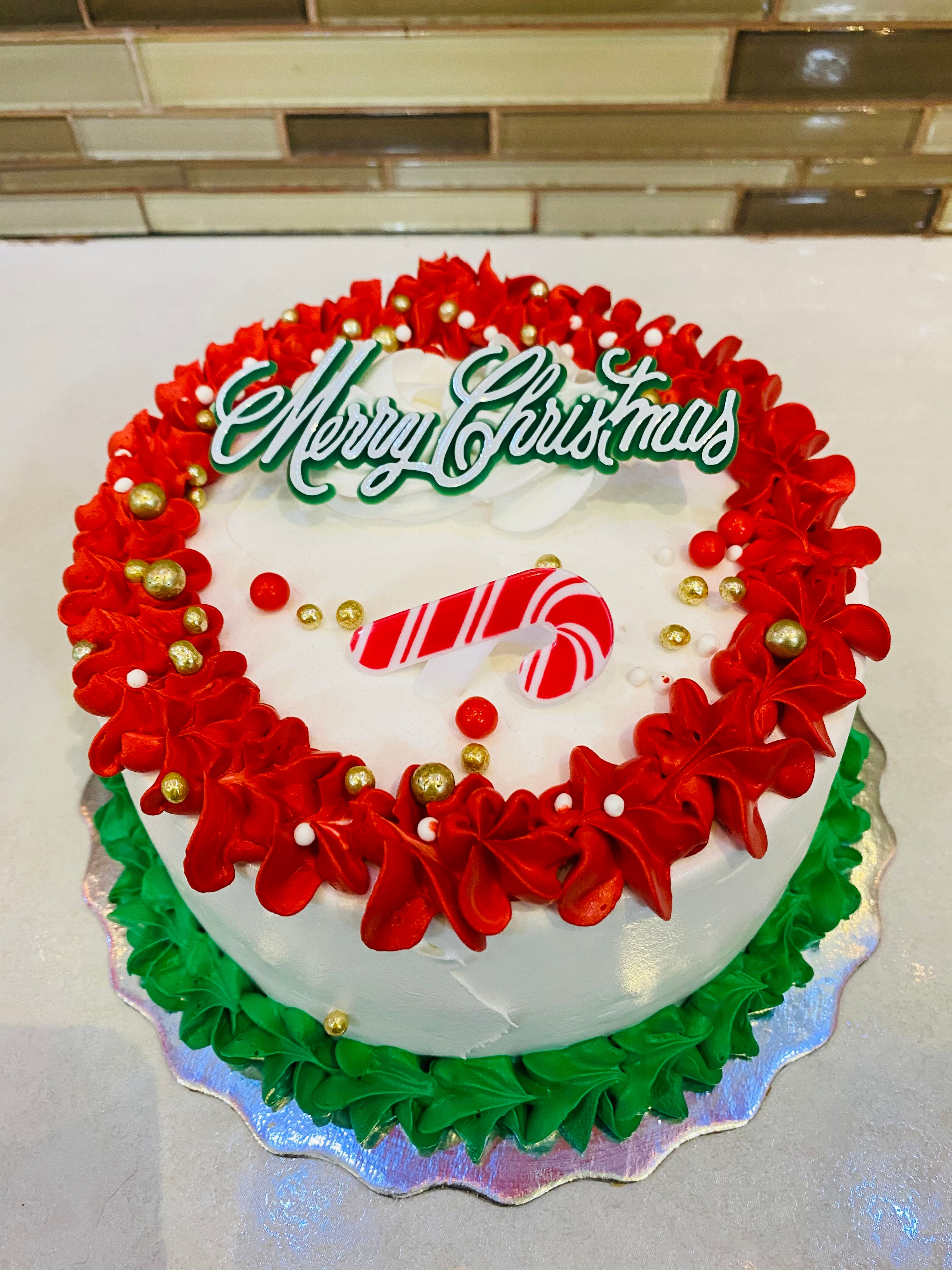 christmas themed sheet cakes