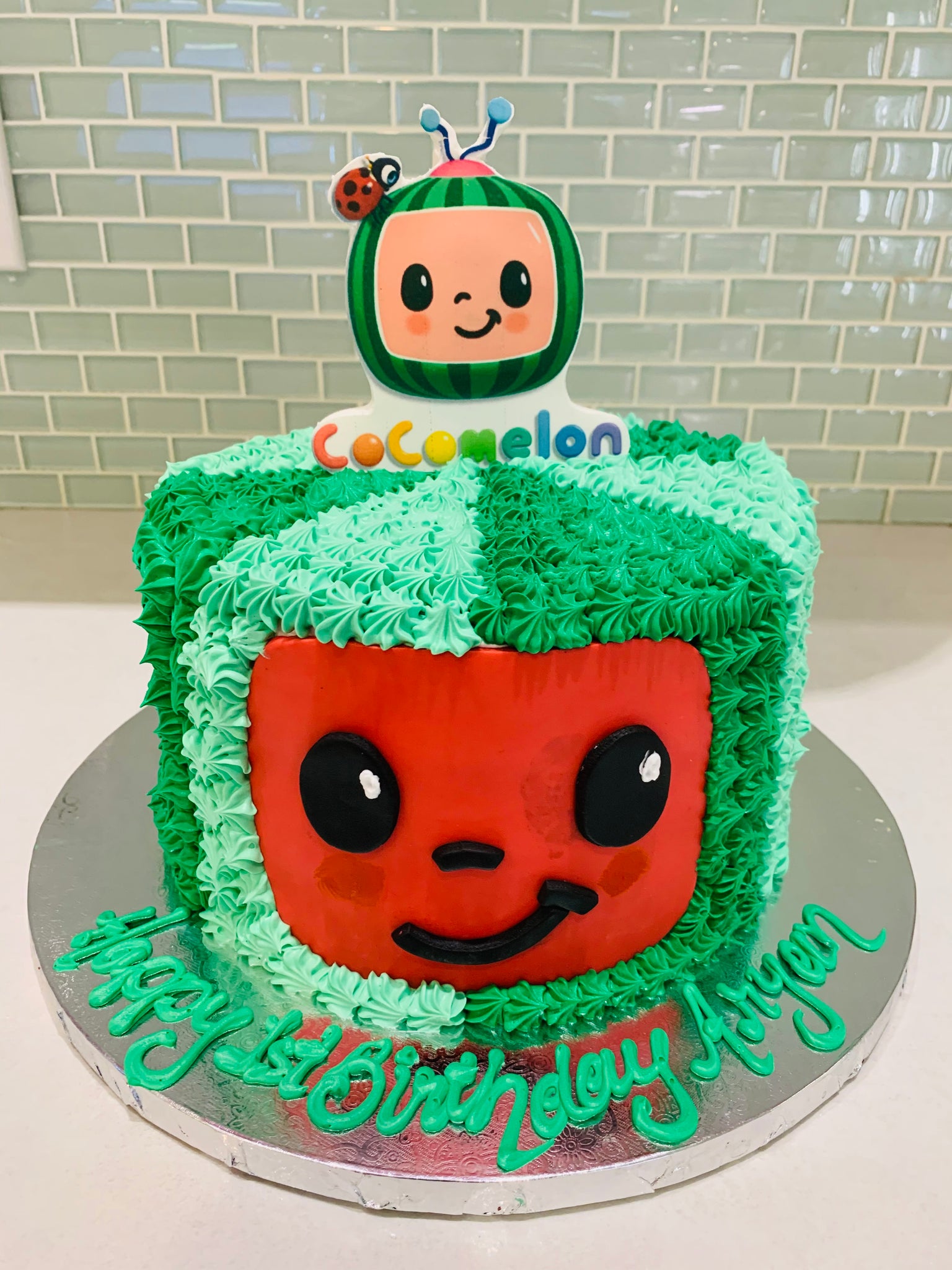 COCOMELON CREAM BIRTHDAY CAKE - IMG 4634 2048x2048