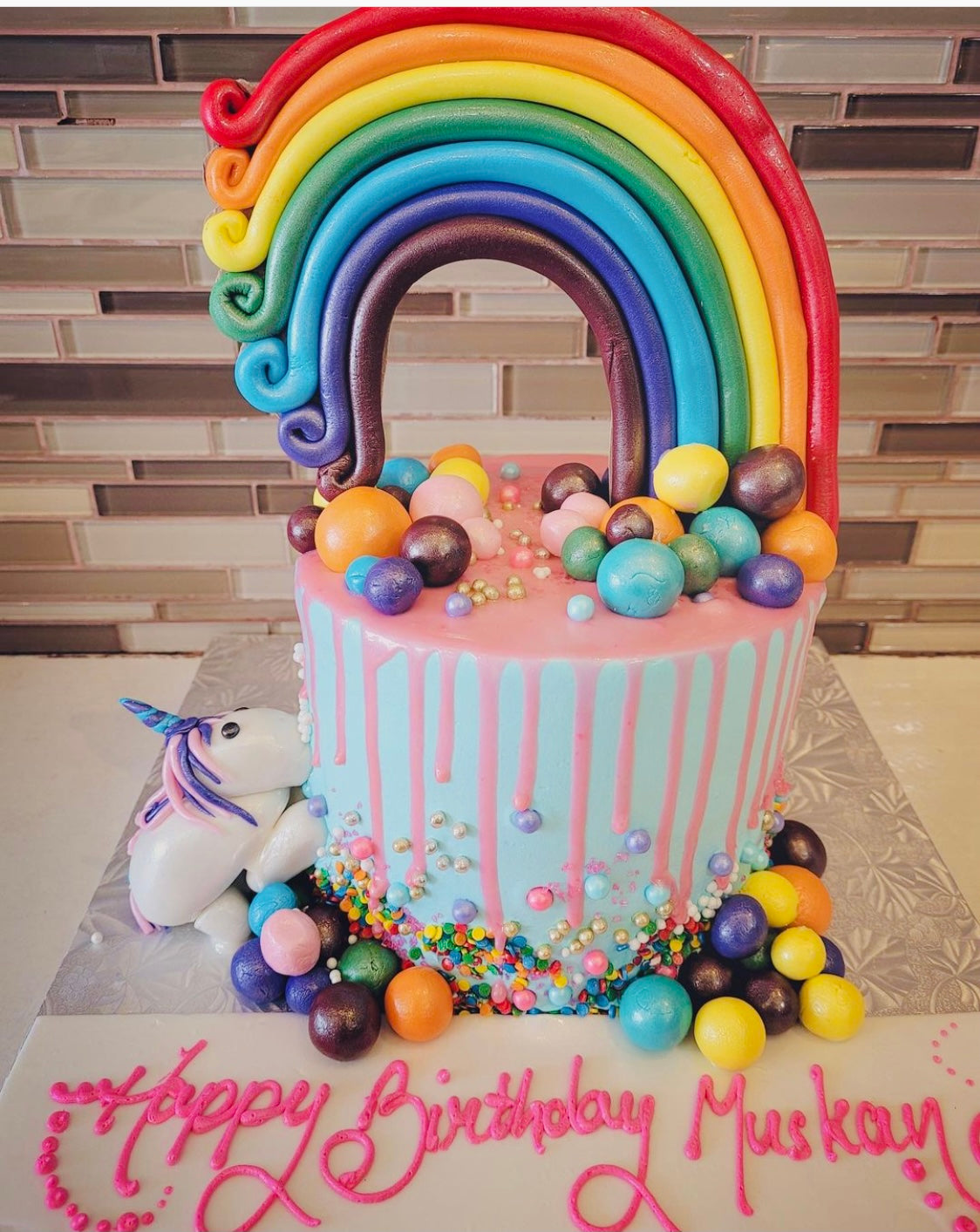 Muskan Rainbow Unicorn Cream Cake Rashmi S Bakery