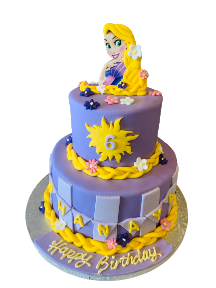 Rapunzel With Flowers Cake- Order Online Rapunzel With Flowers Cake @  Flavoursguru
