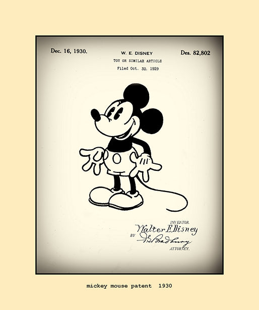 Mickey Mouse Patent 1930