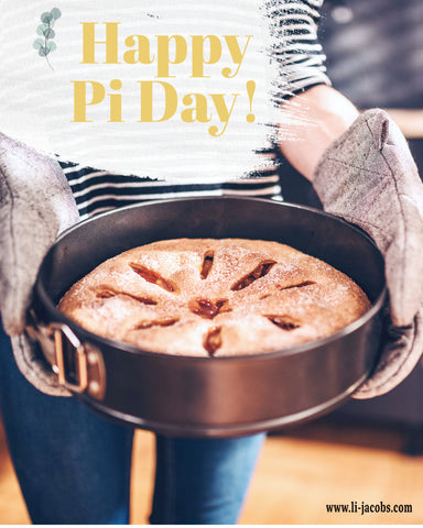 Happy Pi Day!  3.14 pi day. pie recipes  Visit our blog at https://www.li-jacobs.com/blogs/li-jacobs/pi-day-pie-recipes