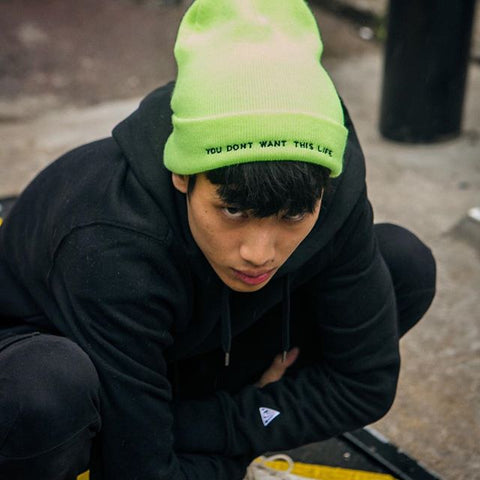 Neon Safety Yellow Streetwear Beanie