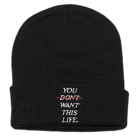 YDWTL Black Beanie Hat