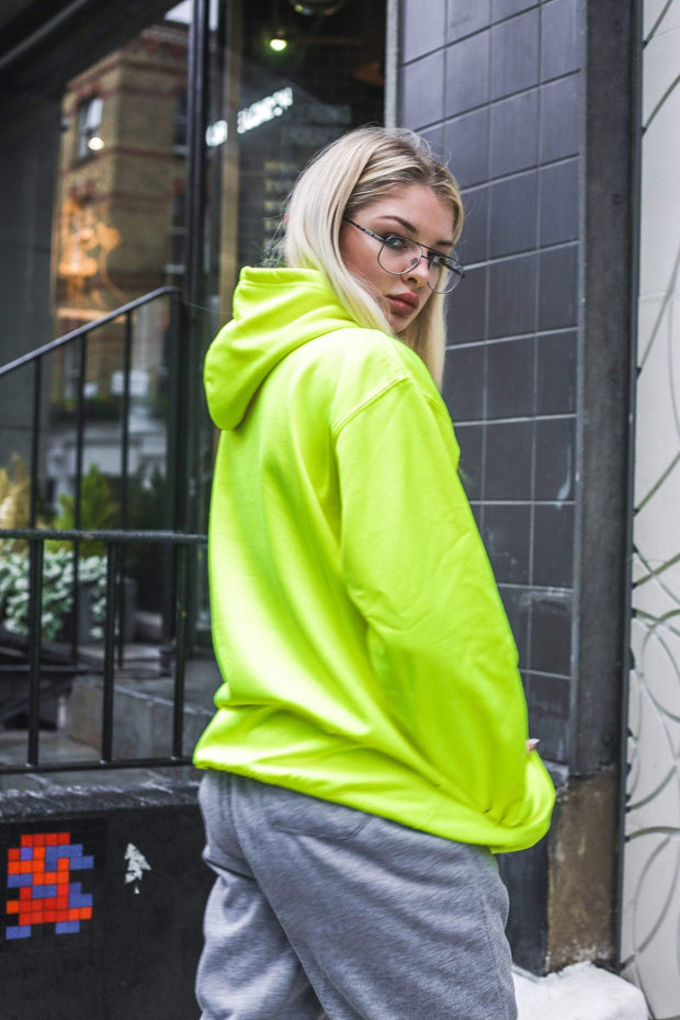 neon yellow hoodie women's