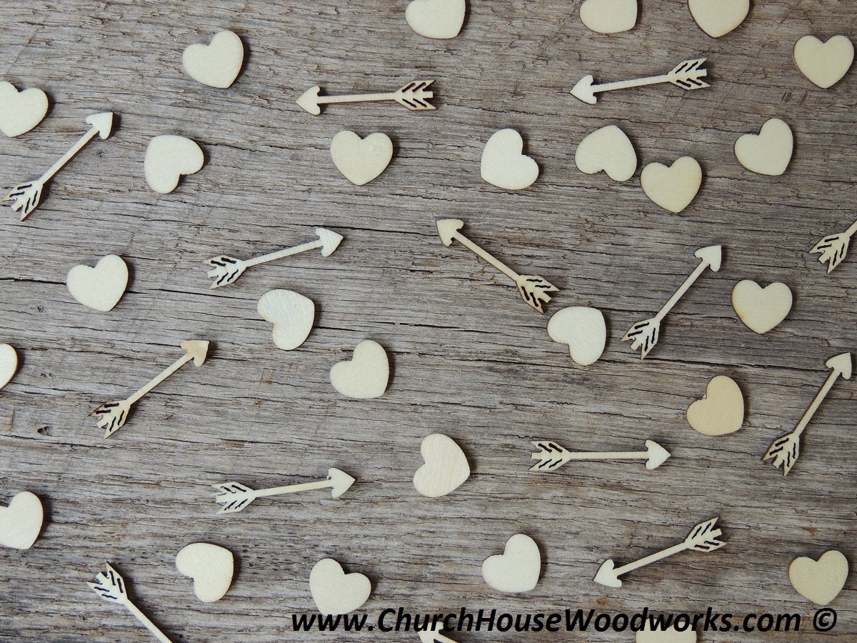 Mini Wood Hearts