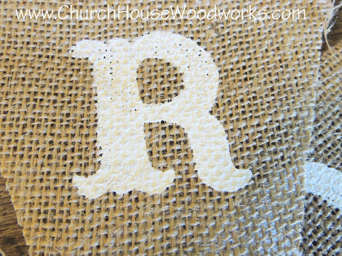 Candy Bar Burlap Flag Bunting Banner Wedding Birthday Church House Woodworks