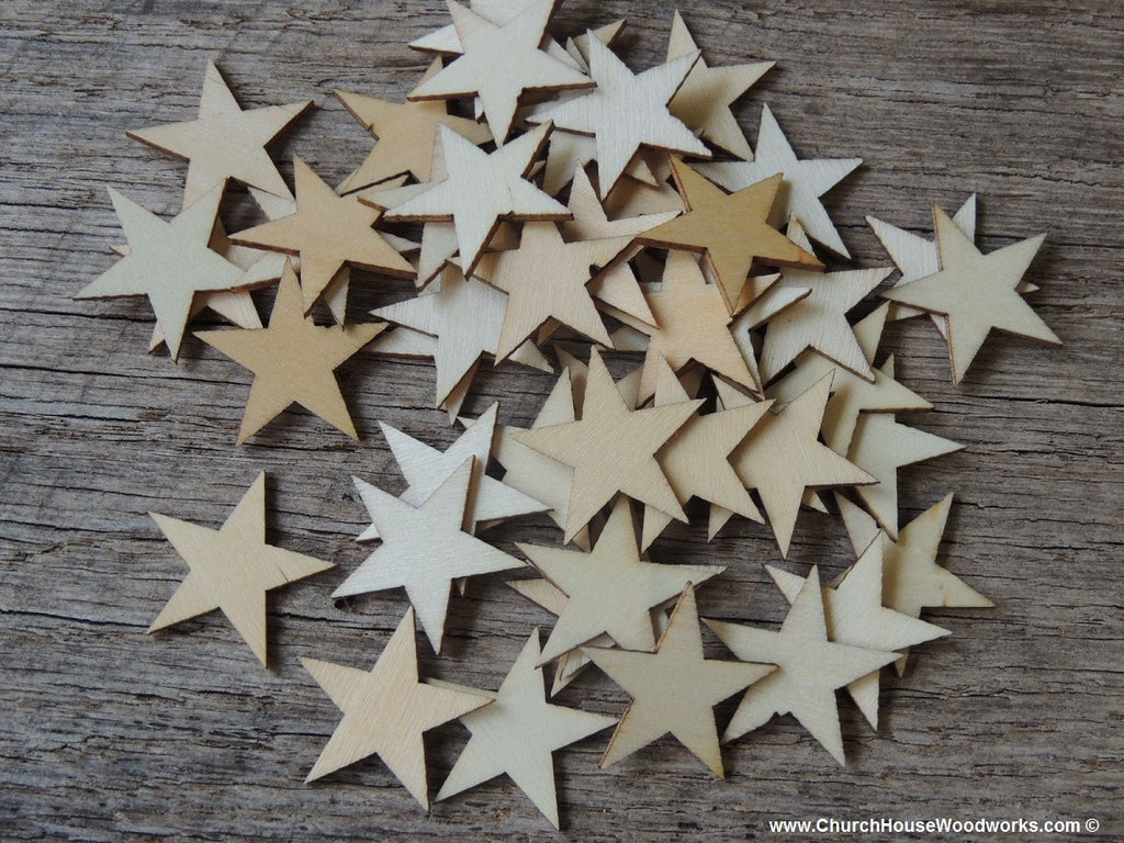 Wood Star Cutout Craft Wood Shapes