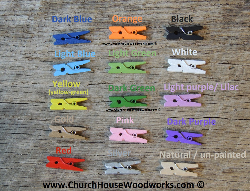 Mini Purple Clothespins Pack of 100