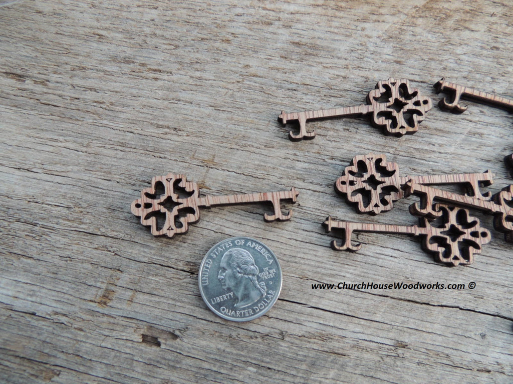 wooden skeleton keys for crafts decorations confetti scrapbooking embellishments 3