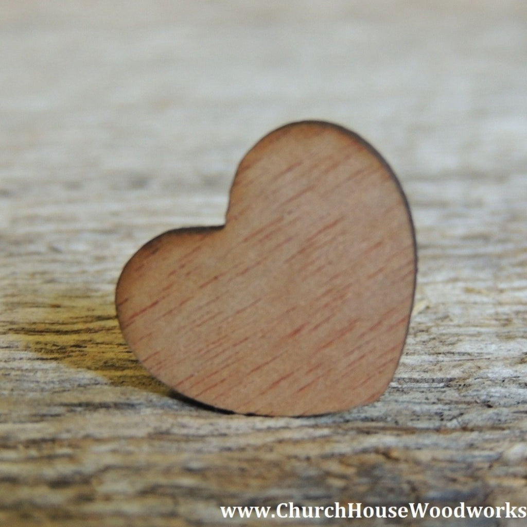 ONE Hole Heart Tags 100 QTY 1-1/2 inch – Church House Woodworks