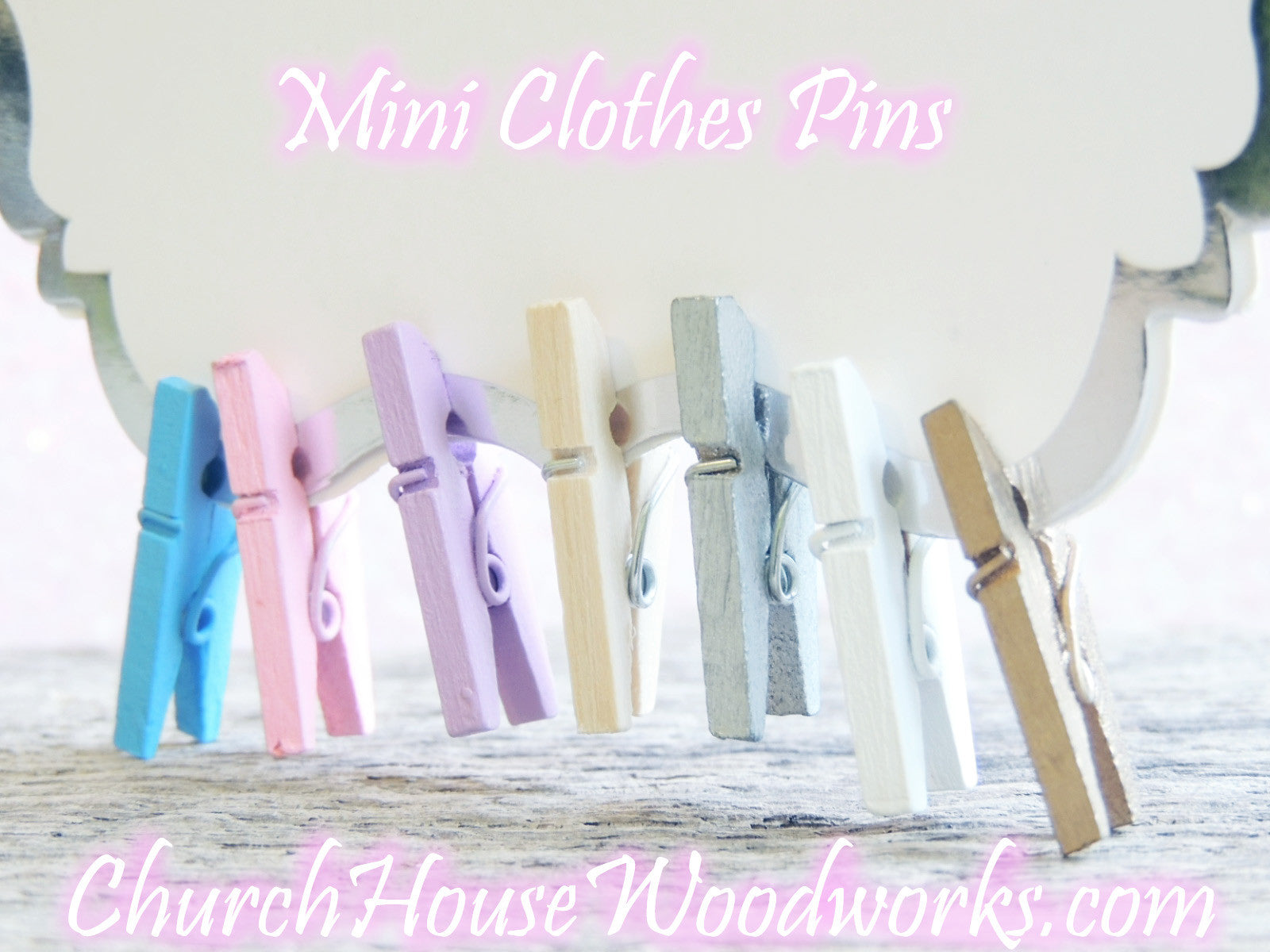 Pack of 100 Mini Silver Clothespins – Church House Woodworks