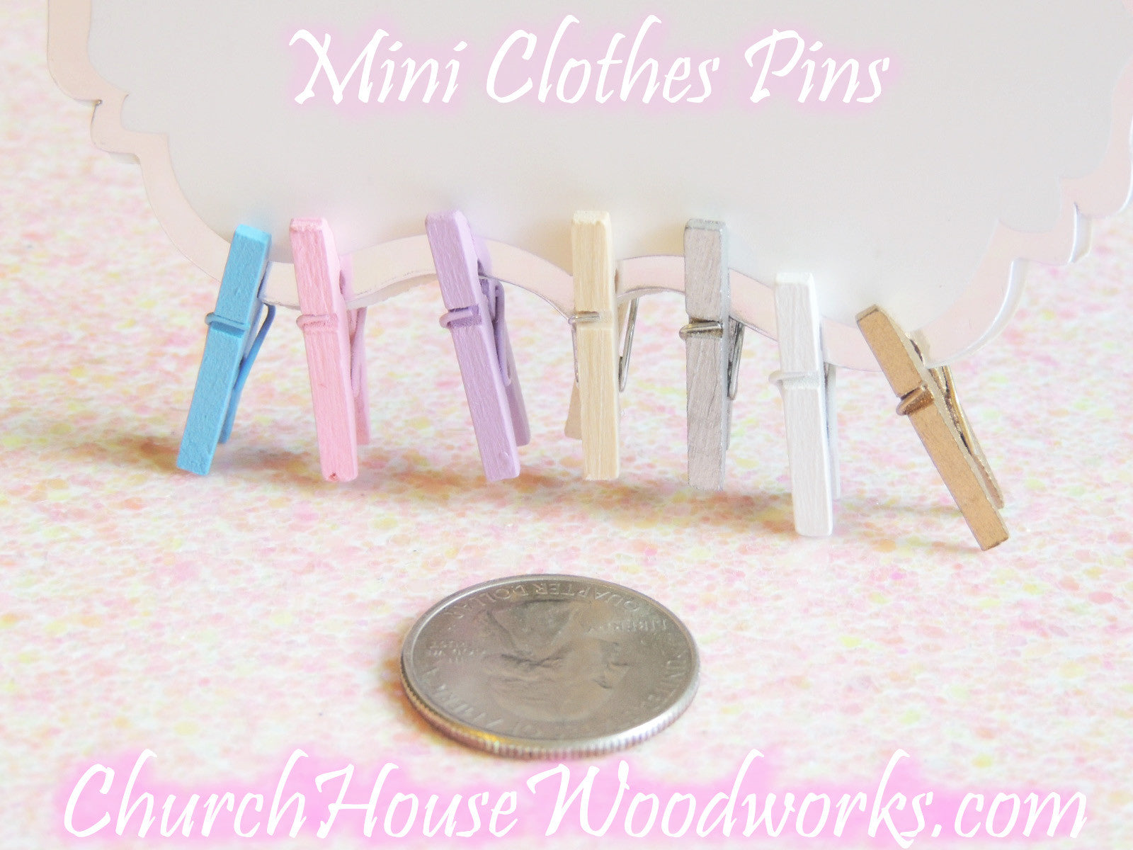 Pack of 100 Mini Silver Clothespins – Church House Woodworks