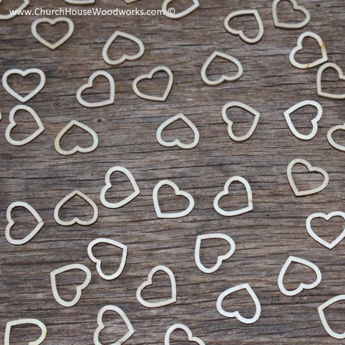 Mini Wood Hearts