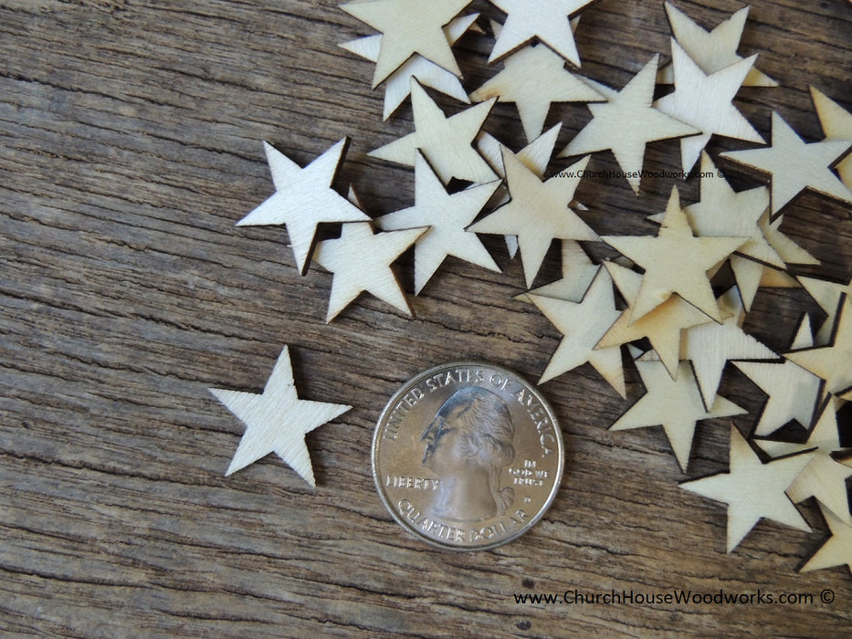 small wooden craft stars