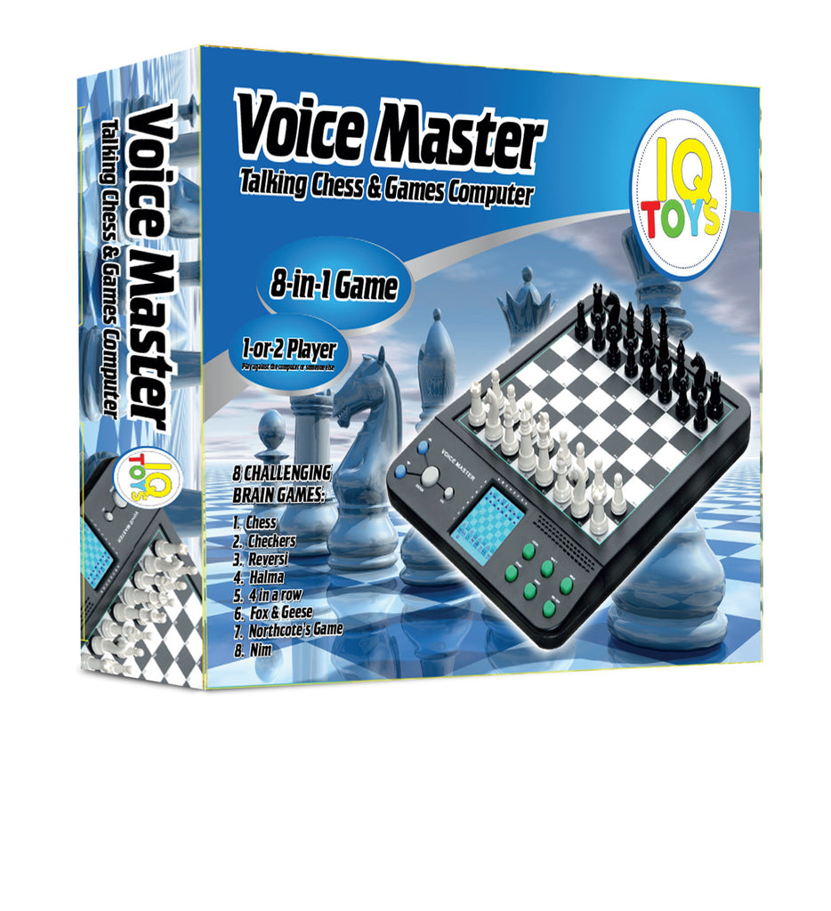 Voice Master Electronic Chess And Checkers Set With 8 In 1 Board Games