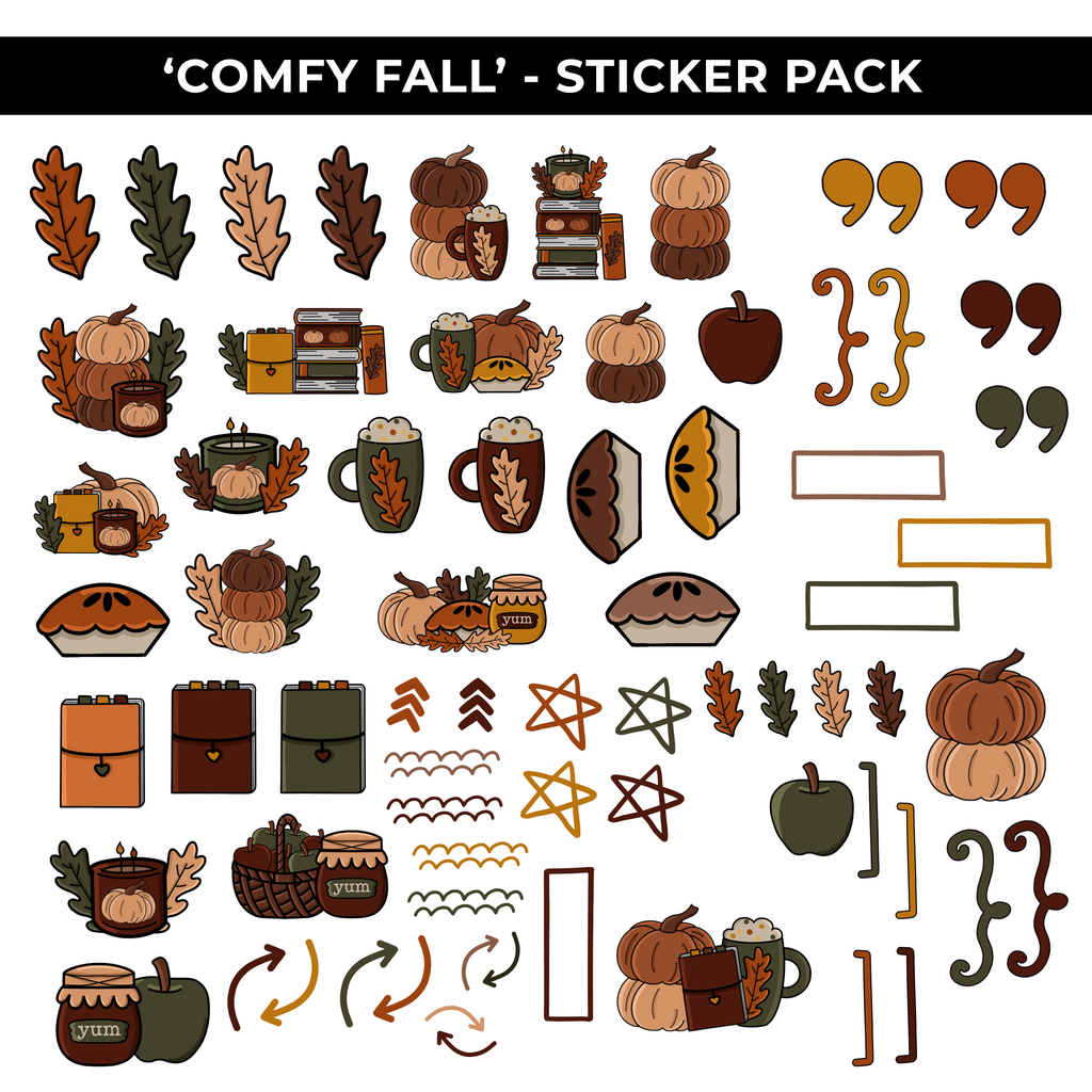 COMFY FALL WAX SEALS STICKER PACK - NEW RELEASE