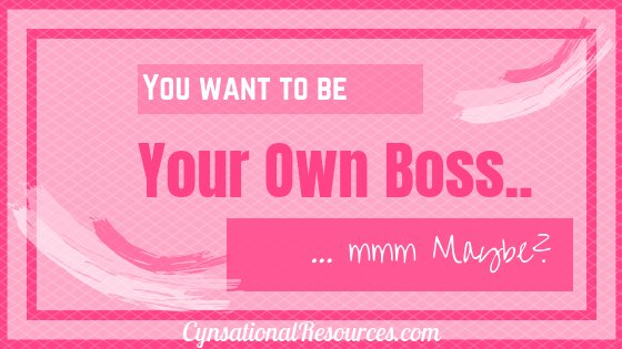 You want to be your own boss 