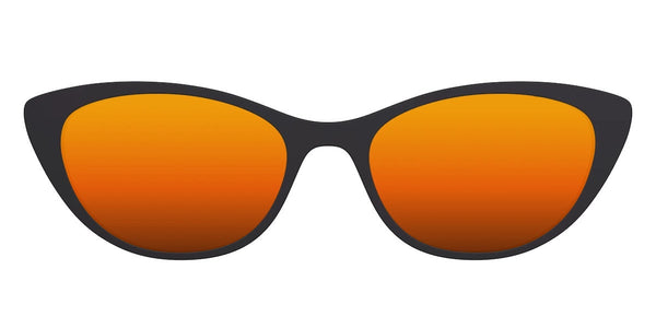 Custom clip on sunglasses: Orange Reflective Sun Top