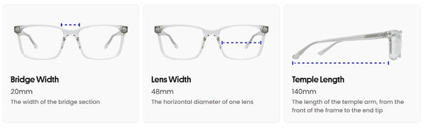Big nose glasses: Pair Eyewear's frame sizes