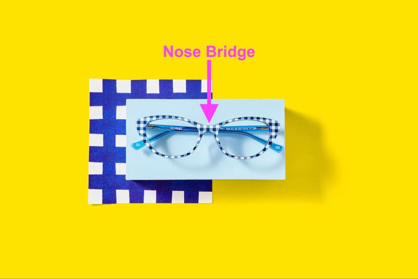 Parts of eyeglasses: nose bridge