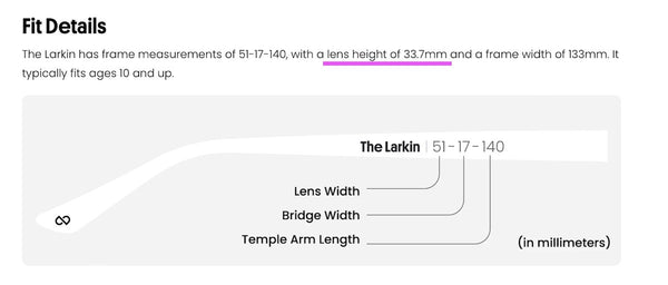 Lens height
