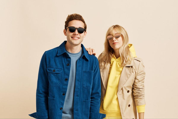 Man and woman wearing Pair Eyewear's sunglasses